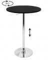 Adjustable black bar table